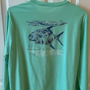 Vineyard Vines long sleeve Tee shirt green, Large